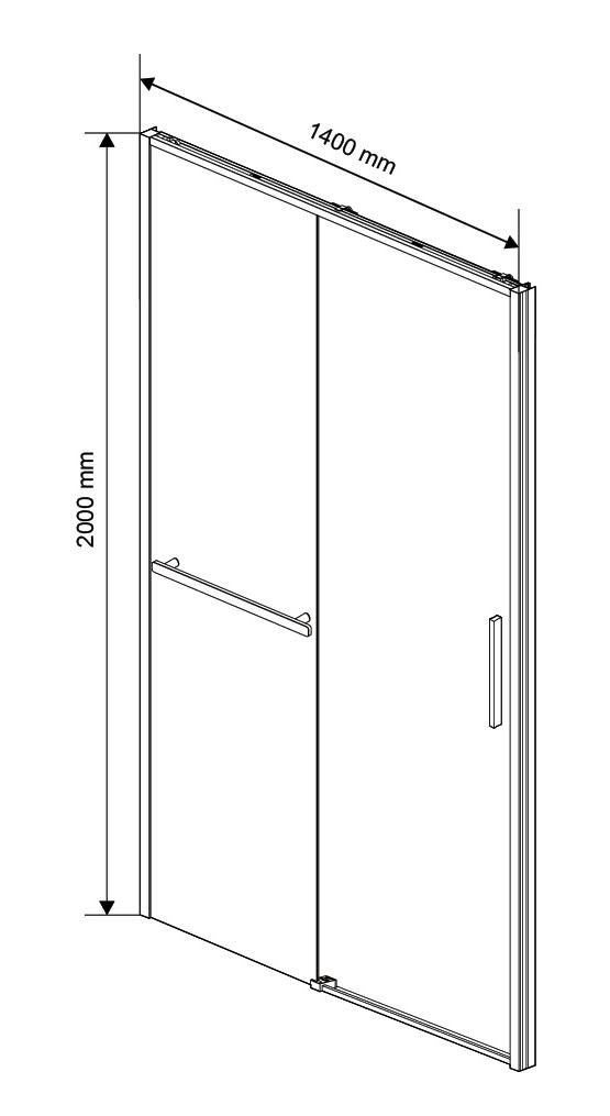 Душевая дверь Vincea Slim Soft VDS-1SS140CLGM 140x200 вороненая сталь, прозрачная