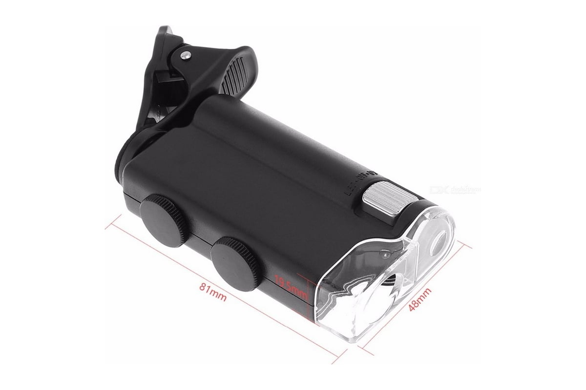 Микроскоп для телефонов Pro Legend 60-100х мини с подсветкой и ультрафиолетом PL4446