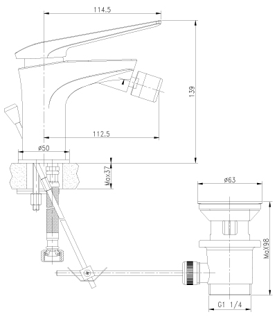 Смеситель для биде Lemark Allegro LM5908CW белый