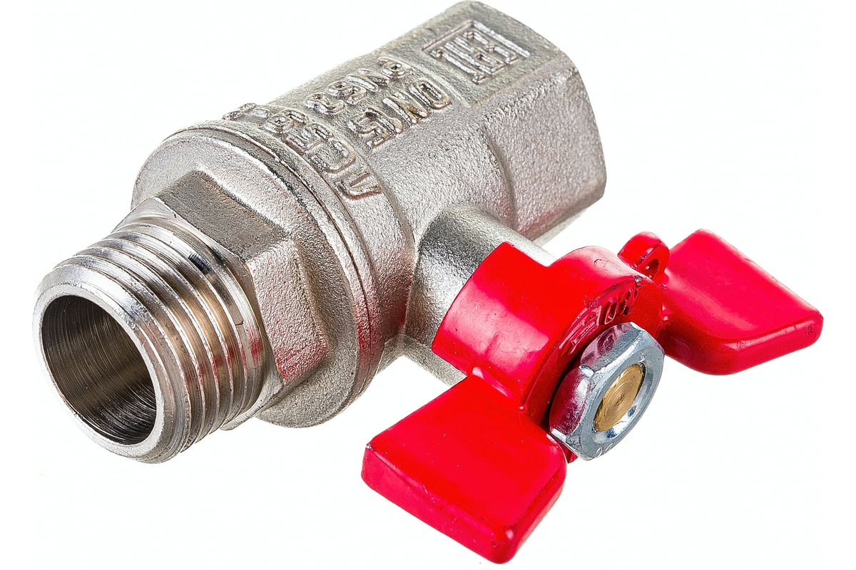 Шаровой кран Valfex PREMIUM для воды, 1/2" ВР/НР, бабочка VF.218.NB1.012.PREMIUM