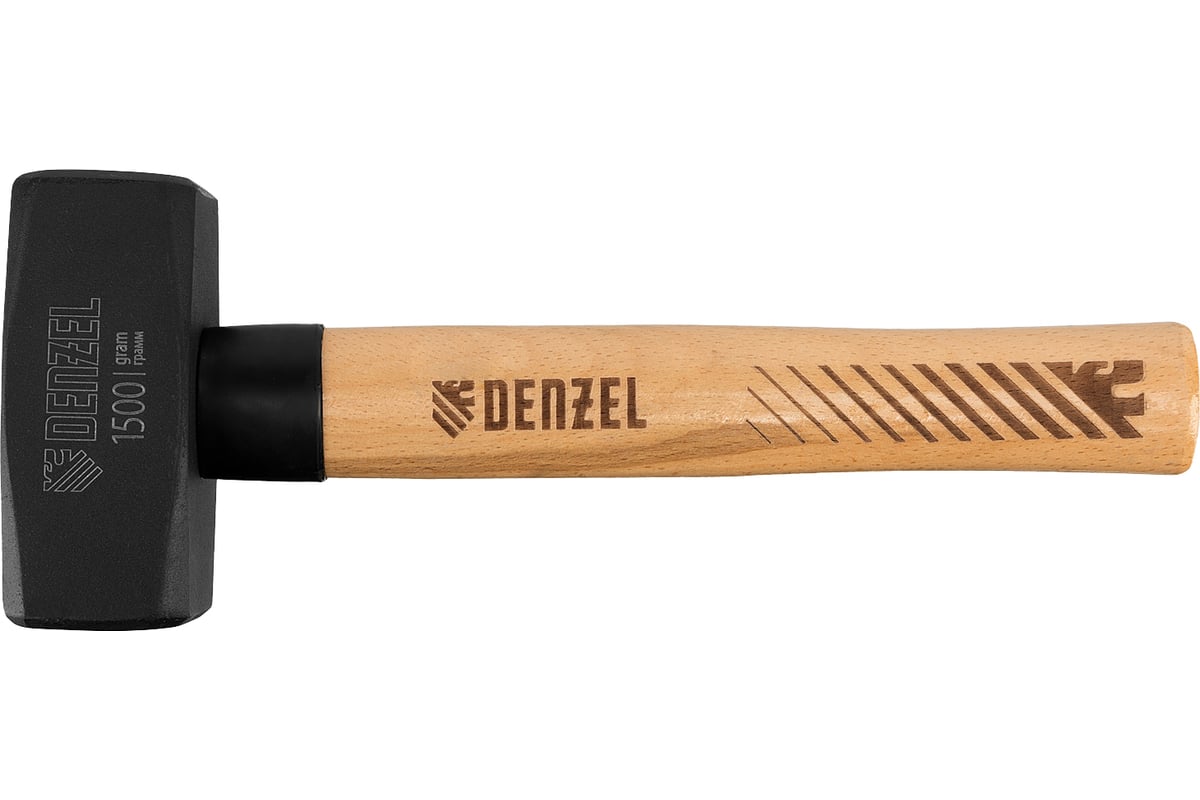 Кувалда Denzel 1500 г, кованая головка, буковая рукоятка 11019