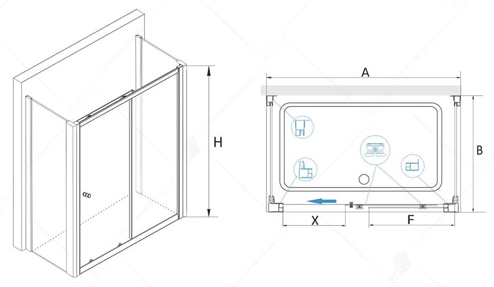 Душевой уголок RGW Classic CL-45 P 100x70 прозрачный