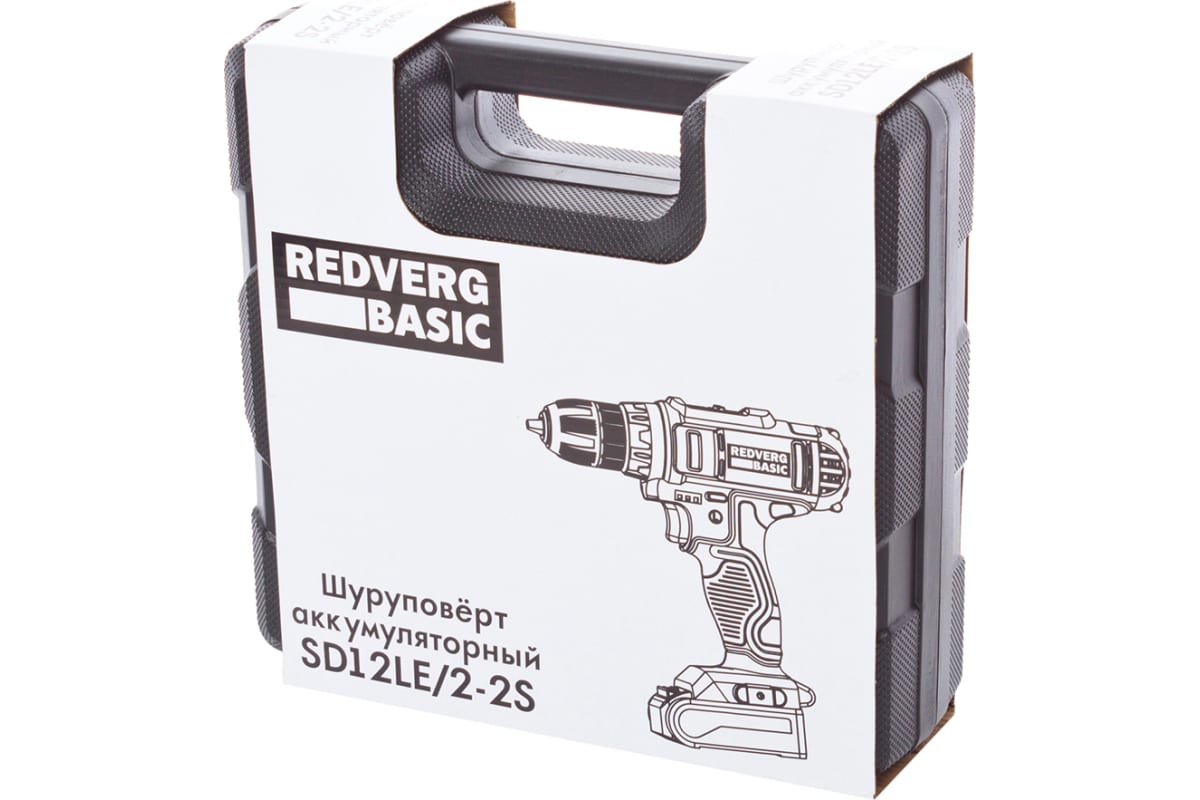 Аккумуляторный шуруповерт Redverg Basic SD12LE/2-2S 6680818