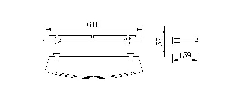 Полка Rush Victoria VI71620 хром