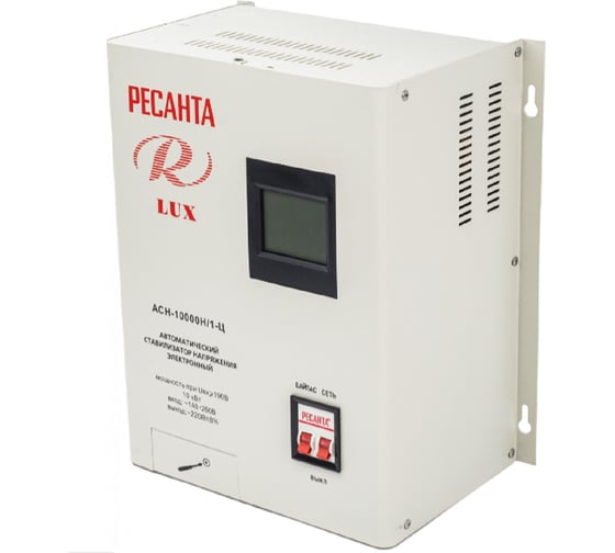 Стабилизатор напряжения Ресанта АСН 10000 Н/1-Ц Lux 63/6/18
