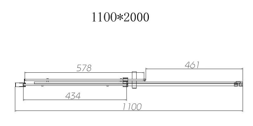 Душевая дверь Vincea Dice VDS-4D110CL 110x200 хром, прозрачная