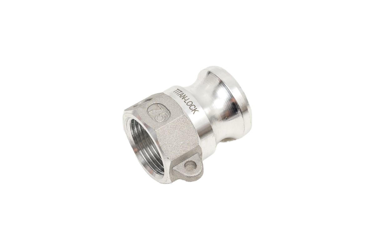 Алюминиевый камлок TITAN LOCK типа А серия EcoLine, ниппель внутр. резьба BSP 3/4" TL75AAL-EL