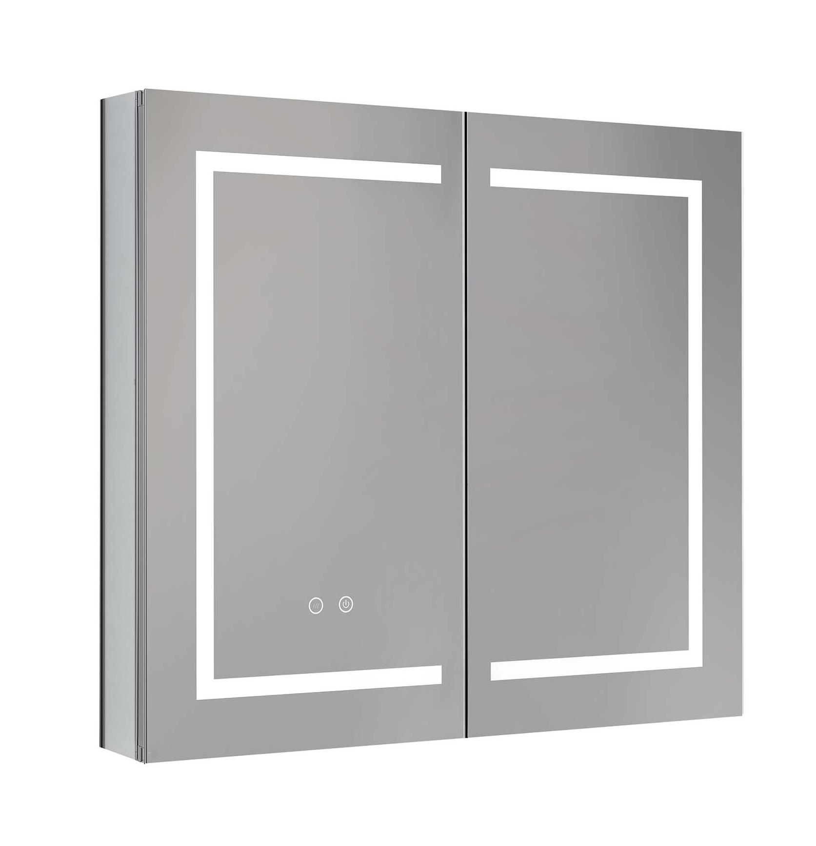 Зеркальный шкаф Aquatek 80x70 см с подсветкой, антипар, хром AQ7604-MLC
