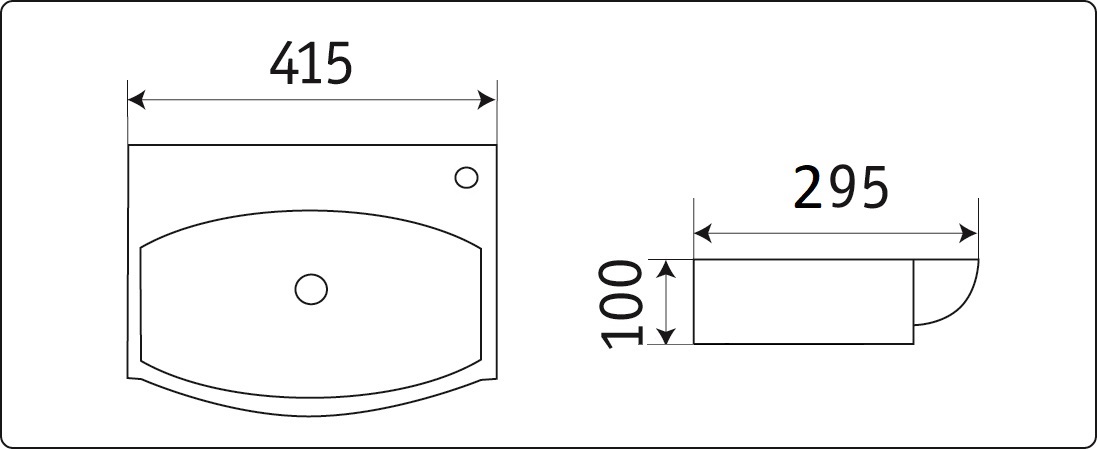 Раковина CeramaLux N 78014T 41.5 см