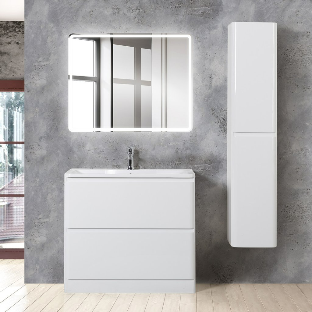 Мебель для ванной BelBagno Albano 70 см напольная, Bianco Lucido