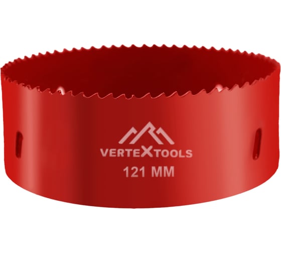 Коронка биметаллическая по металлу 121 мм Vertextools 2525-121