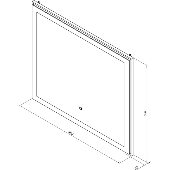 Зеркало Aquanet Оптима 90x75 см с подсветкой, антипар, часы 00288966