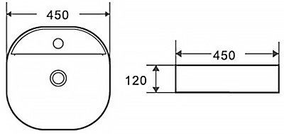 Раковина AQUAme AQM5013 45 см