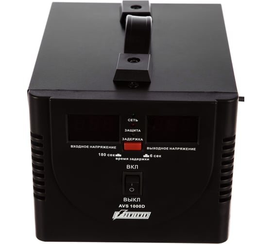 Стабилизатор напряжения Powerman 1ф 1 кВА AVS 1000 D Black 6015736