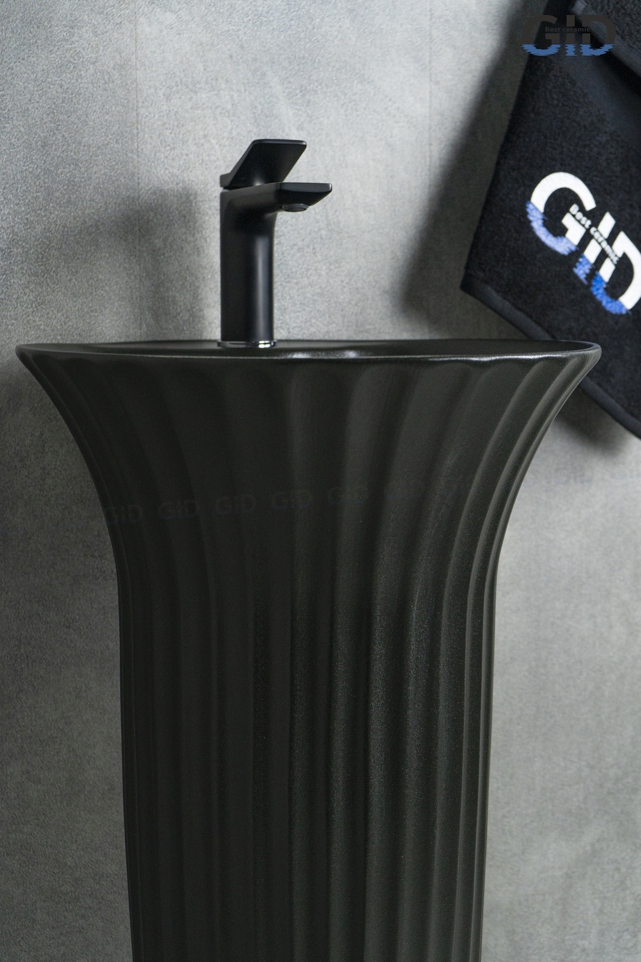 Раковина Gid Nb132bg 41 см черный графит