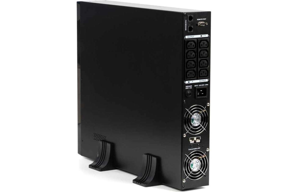Источник бесперебойного питания Skat RAPAN-UPS 3000 RACK+4x9Ah Источник бесперебойного питания 2100 Вт, Line-interactive, синус, встроенные АКБ 6 шт.x 9Ah 8960
