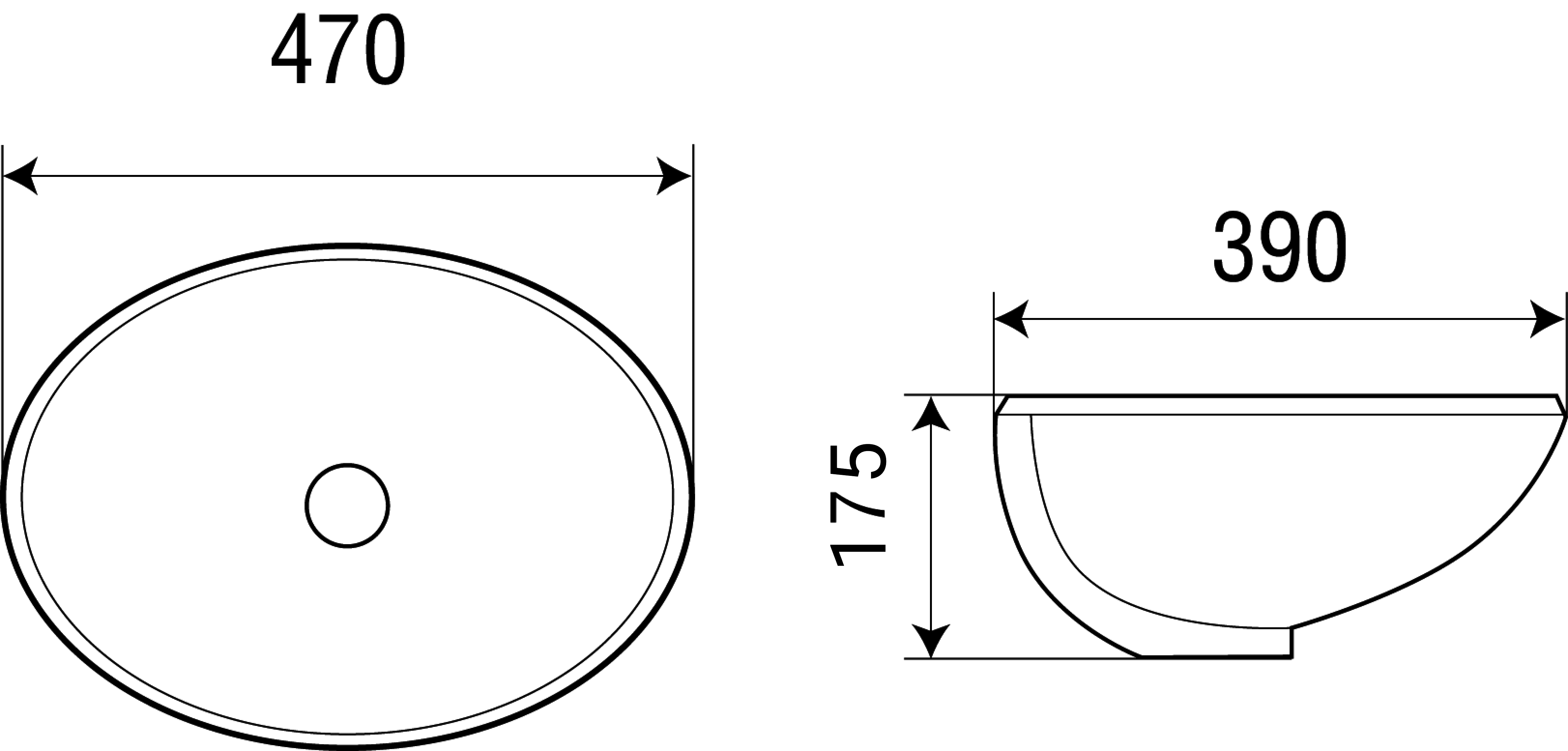 Раковина WeltWasser DEILBACH 6022 47 см, 10000003898 белый глянец