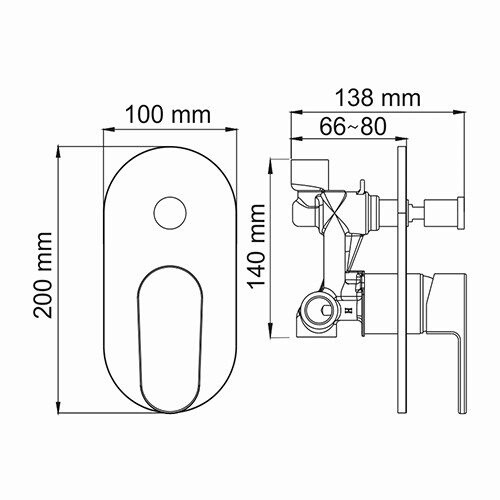 Душевой набор WasserKRAFT Donau A13030 с изливом