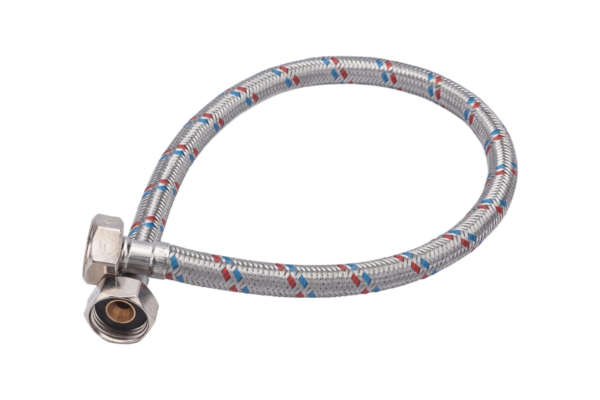 Подводка гибкая для воды с оплеткой из нержавеющей стали ELKA 1/2" х 50 см в/в ИС.100911