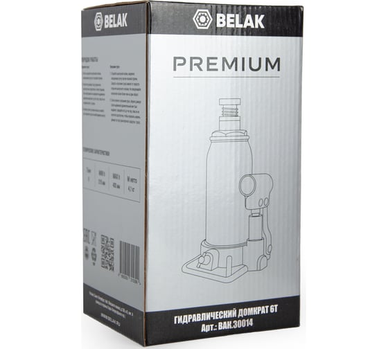 Гидравлический домкрат БелАК PREMIUM 6 т BAK.30014