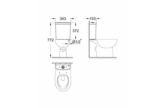 Бачок для унитаза Grohe Bau Ceramic 39436000