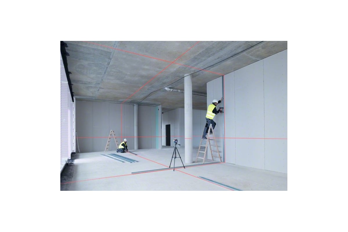 Лазерный нивелир Bosch GLL 3-80C+ BM1 + LR7 + L-boxx 0601063R05