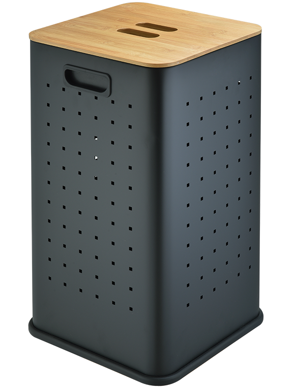 Корзина для белья WeltWasser WW Nansy BL 55L черный матовый 10000013377