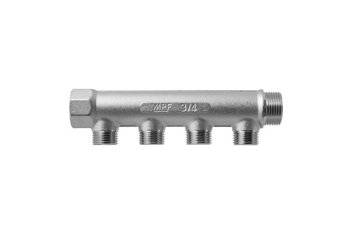 Коллектор MPF 4 выхода х 3/4" х 1/2" наружная резьба ИС.071058