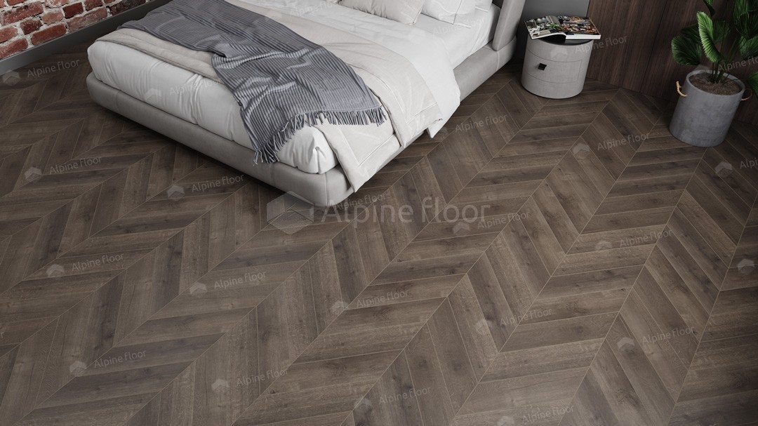 Виниловый ламинат Alpine Floor Chevron Alpine LVT Дуб Антарес 555x127x2.5 мм, ECO 20-9A