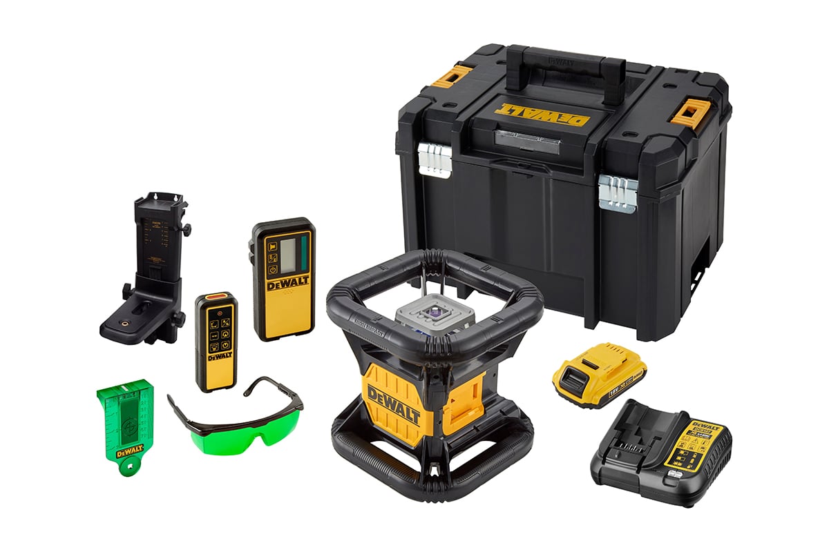 Ротационный лазерный уровень с зеленым лучом DeWalt DCE079D1G-QW