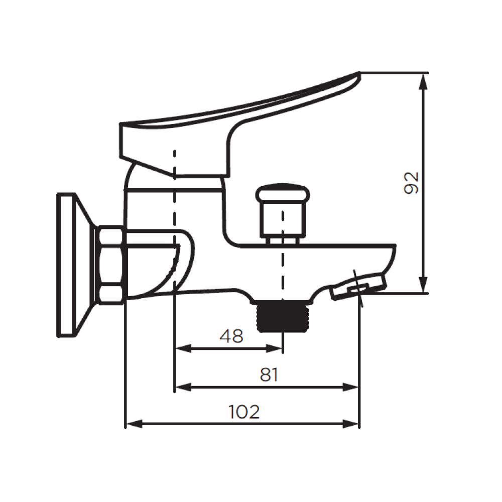 Смеситель для ванны Dorff Norma D1010000 хром