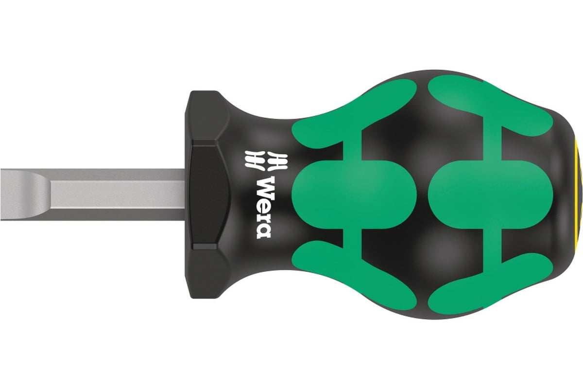 Шлицевая отвёртка WERA 335 SL Stubby короткая, 1.2x8.0x25 мм WE-008844