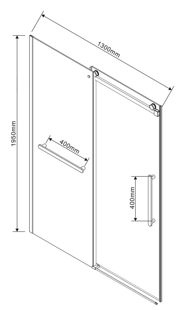 Душевая дверь Vincea Сomo Soft VDS-1CS130CL 130x195 хром, прозрачная