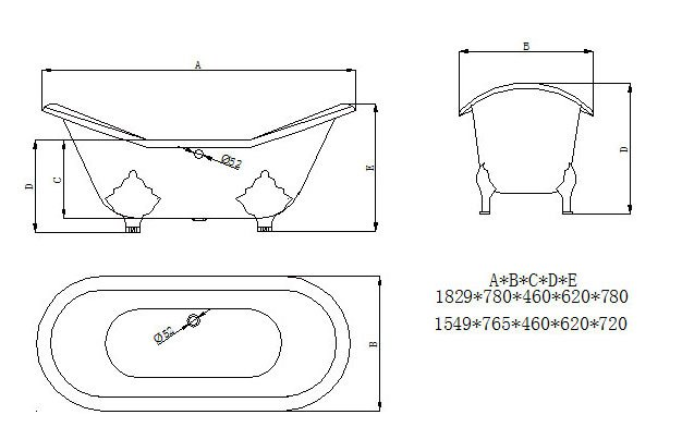 Чугунная ванна Sharking SW-1005A 183x78