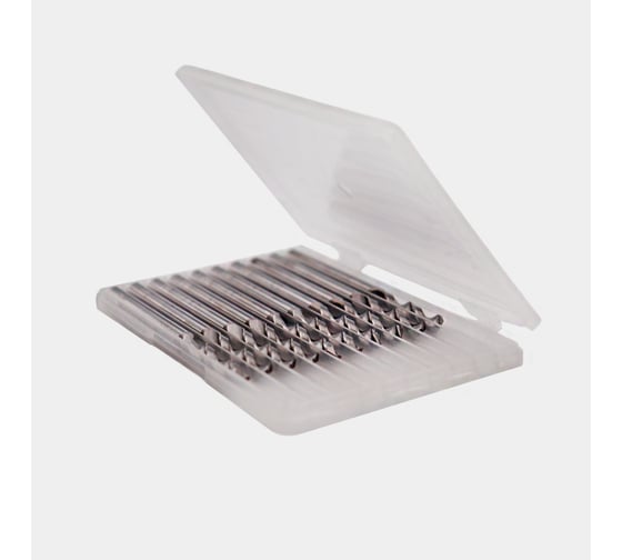 Сверло твердосплавное цельное короткое, ц/х, 10 шт, 3.2x18x50 мм, ВК8, 2300-3837, ГОСТ 17274-71 РОСИНСТРУМЕНТ 233837U