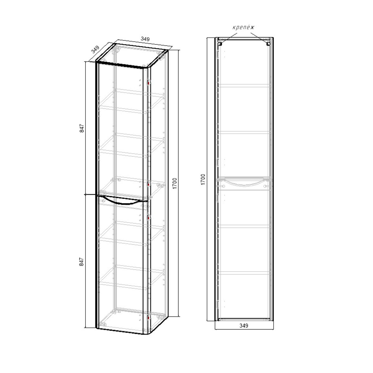 Мебель для ванной Vincea Paola 60 см V.Oak