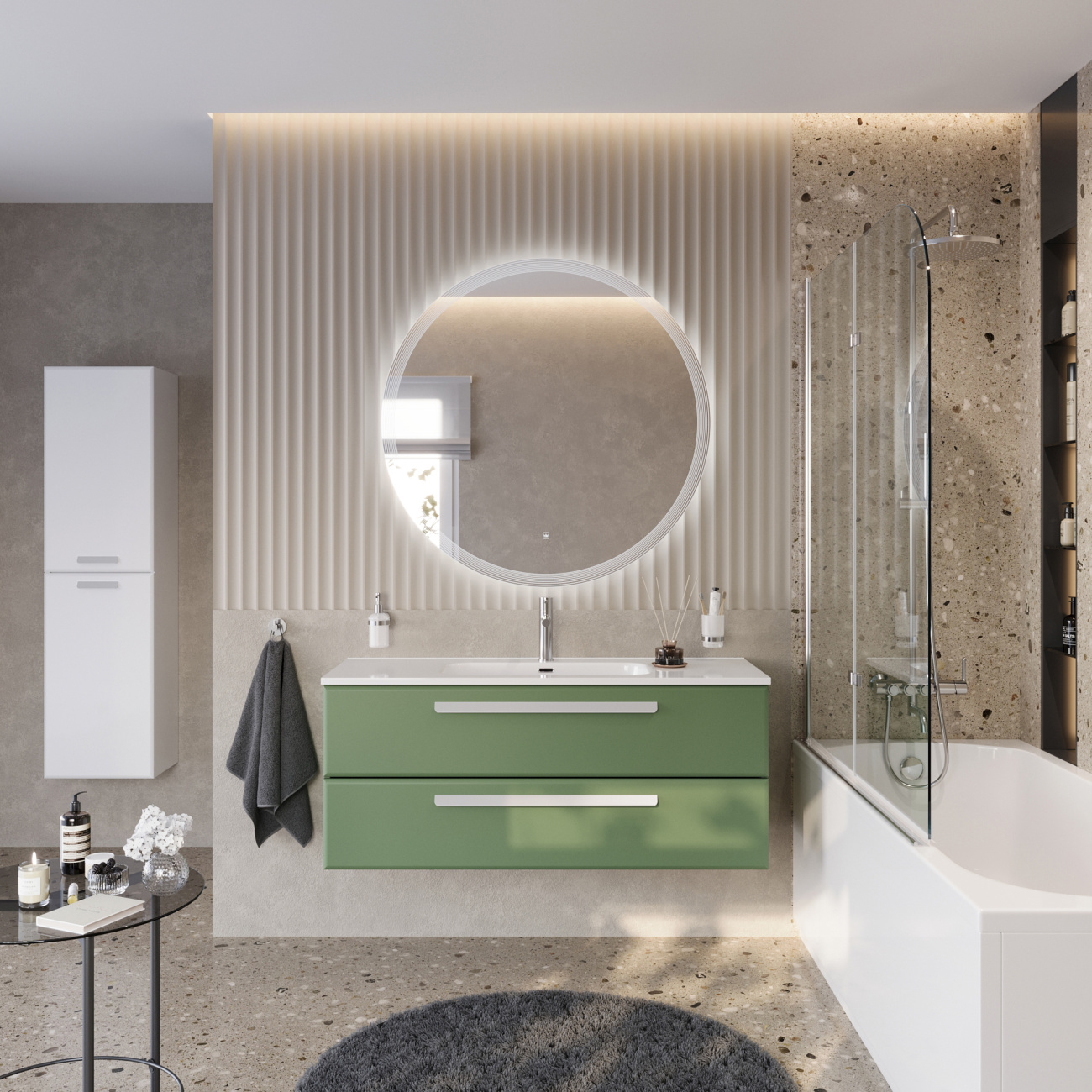 Тумба с раковиной Cezares Eco-Cer-N 120 см