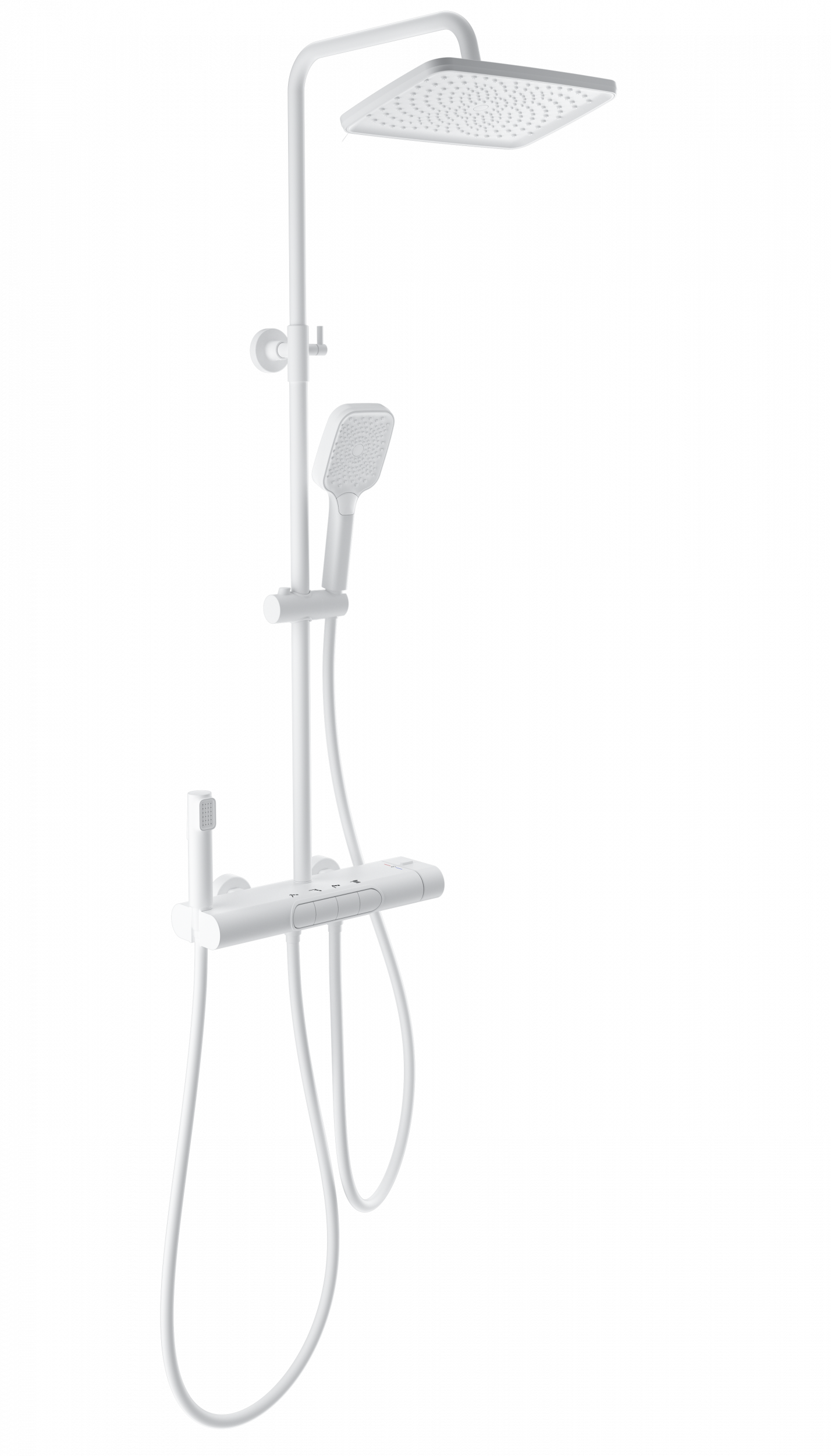 Душевая стойка Wonzon&Woghand Muse Legato WW-B4129-MW термостат, белый матовый