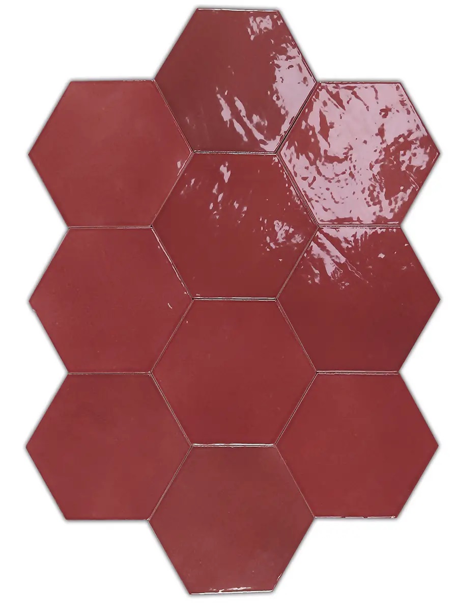 Плитка WOW Zellige Hexa Wine 10,8x12,4 см, 122084