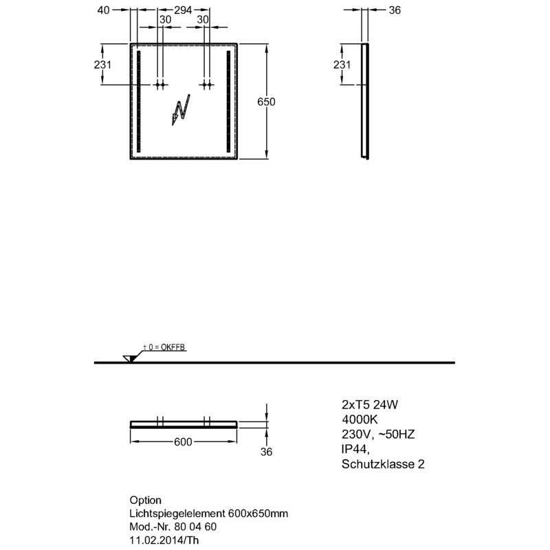 Зеркало Geberit Option 60 см 500.586.00.1