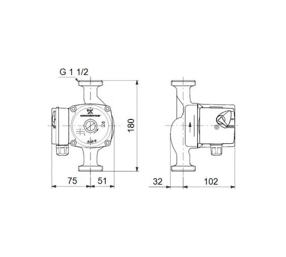 Циркуляционный насос Grundfos UPS 25/30 НС-0027425