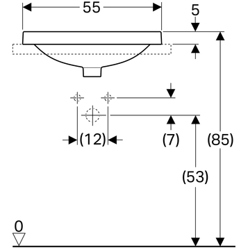 Раковина Geberit VariForm 55 см 500.738.01.2