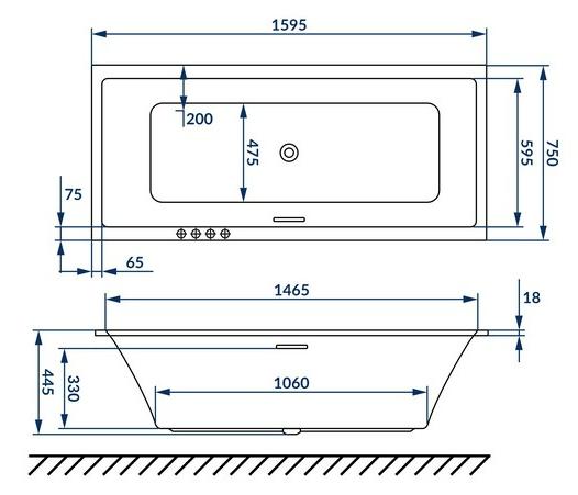 Акриловая ванна Excellent Heaven Slim WAEX.HEV16WHS 160x75