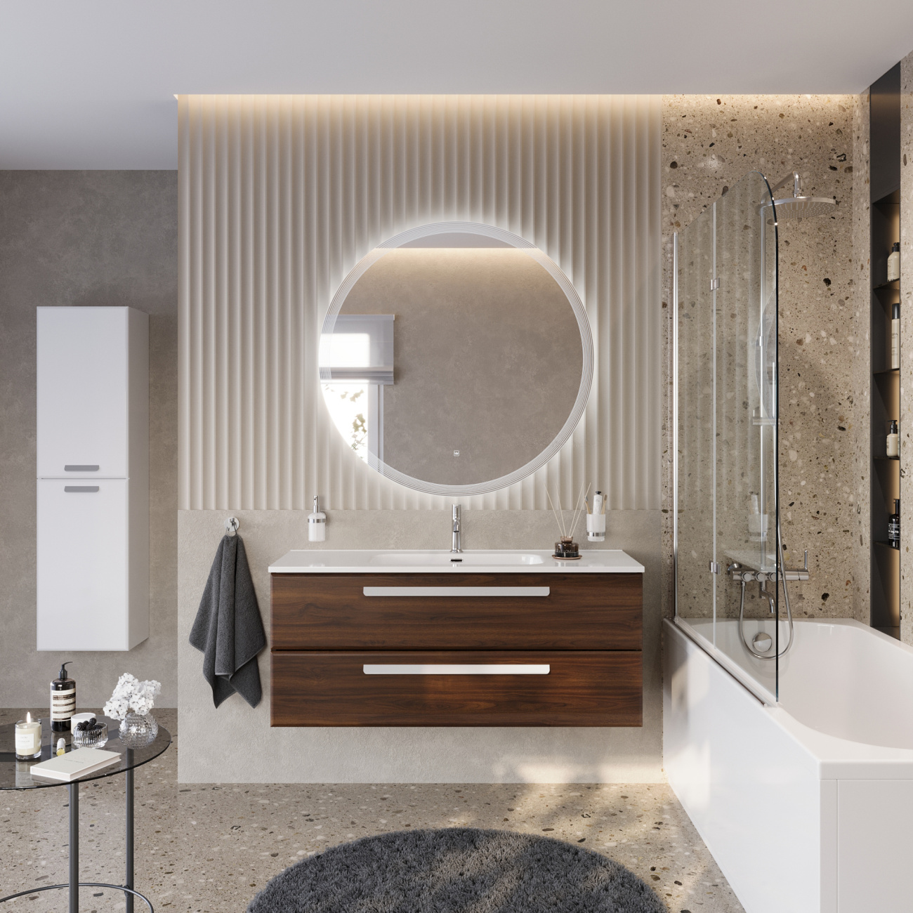 Тумба с раковиной Cezares Eco-Cer-N 120 см