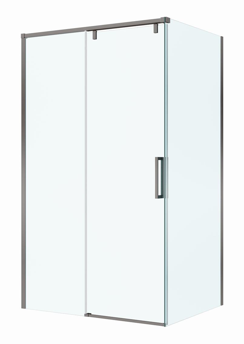 Душевой уголок BelBagno SOFT_CLOSE-1-AH-1-120/90-C-GM 120x90 прозрачный, оружейная сталь Душевой уголок BelBagno SOFT_CLOSE-1-AH-1-120/90-C-GM 120x90 прозрачный, оружейная сталь