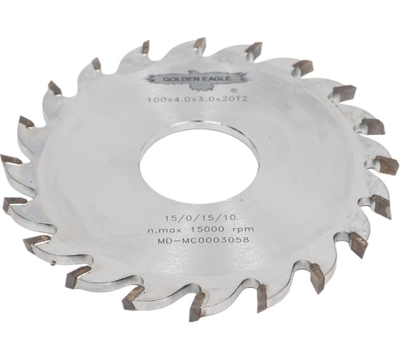 Диск пильный HW пазовый (100x30x4/3 мм; Z20 WZ) Golden Eagle TL00001338
