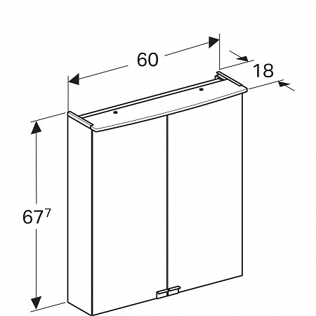 Мебель для ванной Geberit Smyle Square 60 см, 3 в 1, белый