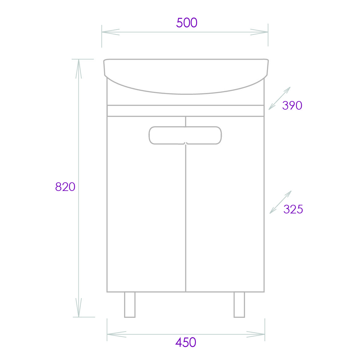 Мебель для ванной Onika Харпер 50 см белый матовый/мешковина