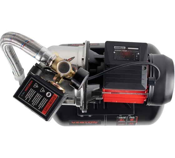 Насосная станция Verton AQUA PS1100S/24 1100 Вт, 55 л/мин, 24 л, гл. 9 м, высота 50 м, 1", 3 бар 01.13297.13552