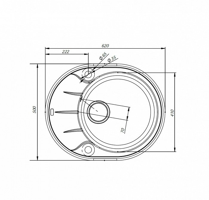 Кухонная мойка Iddis Kitchen G 62 см песок